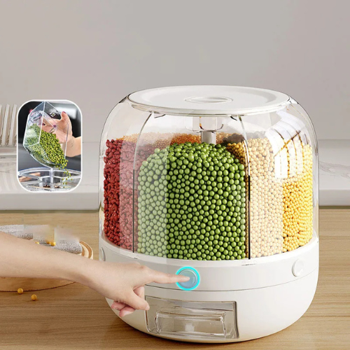 Dispensador Giratorio 360° para Arroz y Granos