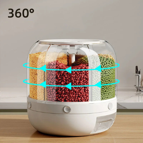 Dispensador Giratorio 360° para Arroz y Granos