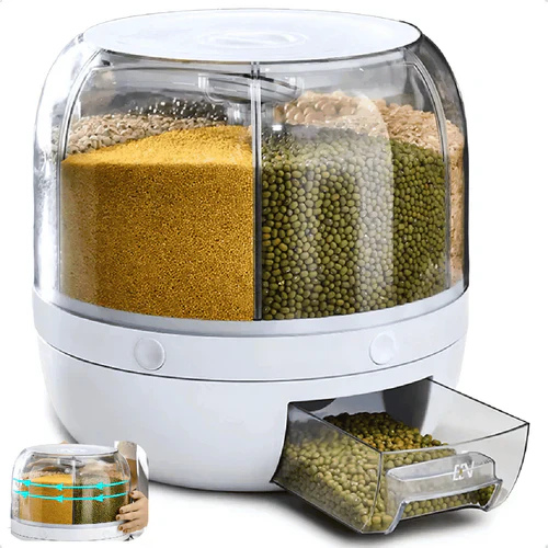 Dispensador Giratorio 360° para Arroz y Granos