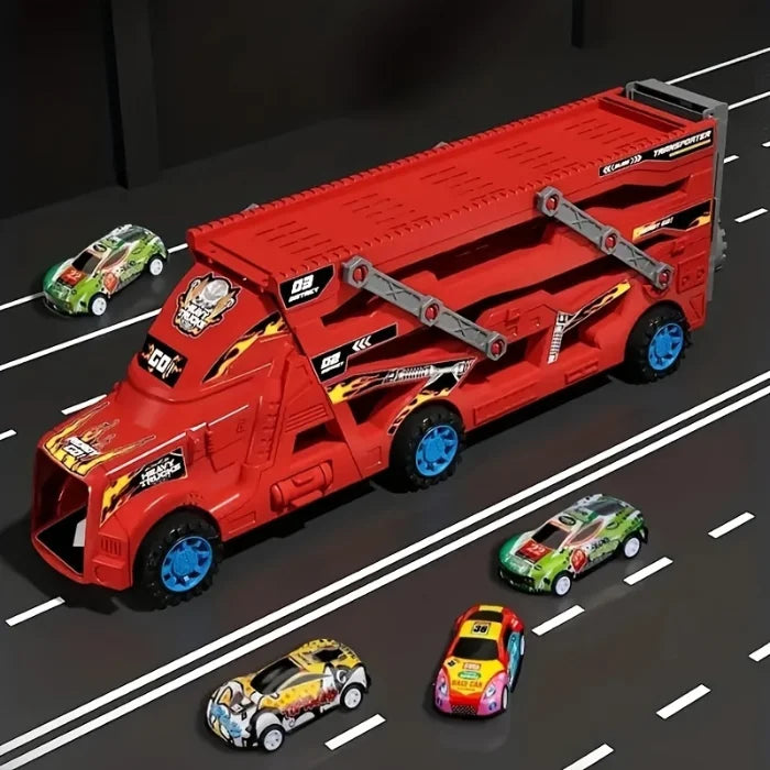 Juego de lanzador de rieles deformados y ligeros + 6 minicoches de aleación GRATIS