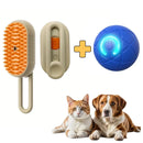 Cepillo de Vapor 3 en 1 para perros y gatos + Pelota Interactiva