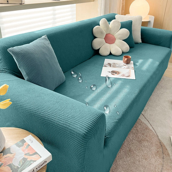 capa ajustable de sofá en jacquard premium